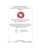 Analysis of the international sale contract of spare parts between hai phong pharmaceutical joint stock company (haipharco) and shandong xinhua pharmaceutical co , ltd
