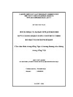 Luận văn Восклицательные Предложения В Русском Языке И Их Соответствия Во Вьетнамском Языке