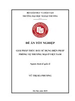 Giải pháp thúc Đẩy sử dụng biện pháp phòng vệ thương mại Ở việt nam