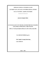 Luận văn an investigation into the relationship between reading strategies and reading achievements