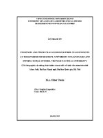 Luận văn synonyms and their challenges for first year students at the english department university of languages and international studies vietnam national university