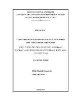 Luận văn hiện tượng pha trộn ngôn ngữ anh trong cáo báo mạng dành cho lứa tuổi thanh thiếu niên của việt nam