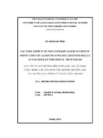 Luận văn factors affecting non english major students’ motivation in learning english listening skills at college of industrial techniques