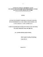 Luận văn a study on students' english language learning style preferences at do luong 2 high school do luong district nghe an province