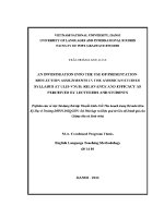 Luận văn an investigation into the use of presentation reflection assignments in the american studies syllabus at ulis vnuh