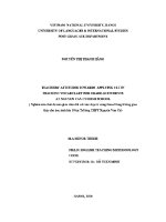 Luận văn teachers' attitudes towards applying clt in teaching vocabulary for grade 10 students at thai van cu high school