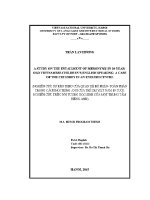 Luận văn a study on the entailment of meronymy in 10 year old vietnamese children’s english speaking a case of the children in an english centre