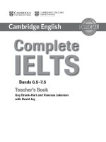 (Bản đẹp full HD) Complete IELTS Bands 6.5 - 7.5 teacher's book