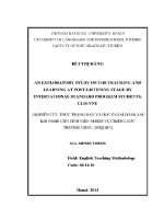 Luận văn an exploratory study on the teaching and learning at post listening stage by international standard program students ulis vnu