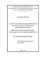 Luận văn a study on teaching grammar with the use of flip teaching to childten at popodoo english center