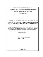 Luận văn a study on common errors related to the usage of do and make collocations by english non major students at thai nguyen university of economics and business administration tueba
