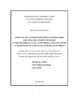 Luận văn a study on the techniques for improving reading skill for non major students of english at pre intermediate level at the foreign language center at the ministry of agriculture and rural development