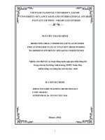 Luận văn designing oral communicative activities for an english club at xuan huy high school to improve students speaking competence