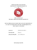 Chính sách xuất khẩu thủy sản sang thị trường eu của việt nam trong bối cảnh thực thi hiệp Định evfta   thực trạng và giải pháp