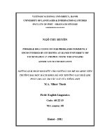 Luận văn possible solutions to the problems commonly encountered by students at hanoi university of technology in pronouncing the english affricative consonants