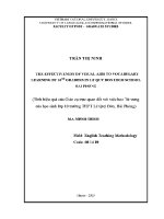 Luận văn tính hiệu quả của giáo cụ trực quan Đối với việc học từ vựng của học sinh lớp 10 trường thpt lê quý Đôn hải phòng
