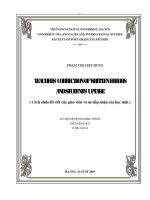 Luận văn teachers' correction of written errors and students' uptake