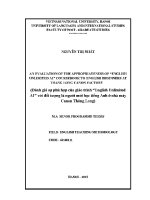 Luận văn Đánh giá sự phù hợp của giáo trình english unlimited a1 với Đối tượng là người mới học tiếng anh Ở nhà máy canon thăng long