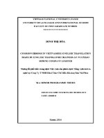 Luận văn common errors in vietnamese english translation made by english translator trainees at nui phao mining company limited