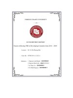 Econometrics report factors affecting fdi in developing countries from 2011 2019