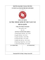 Tiểu luận phân tích sự phụ thuộc kinh tế việt nam vào trung quốc