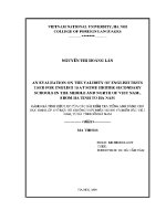 Luận văn an evaluation on the validity of english tests used for english 10 at some higher secondary school in the middle and north of vietnam from ha tinh to ha nam