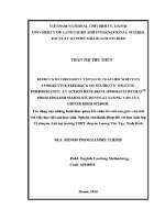 Luận văn effects of different types of teacher written corrective feedback on students' writing performance an action research approach with 12th form english major students at luong van tuy gifted high school