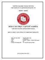 Báo cáo thực tập giữa khóa chuyên ngành kinh tế Đối ngoại