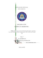 Đề tài nghiên cứu các yếu tố ảnh hưởng Đến hành vi mua hàng trực tuyến thông qua affiliate marketing của sinh viên Đại học thương mại
