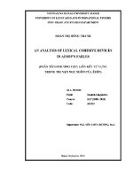 Luận văn an analysis of lexical cohesive devices in aesop's fables