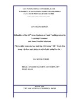 Luận văn difficulties of the 10th form students at canh tan high school in learning grammar and some possible solutions