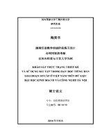Luận văn 越南汉语教学初级阶段练习设计 与利用现状考察 以河内经营与工艺大学为例