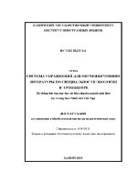 Luận văn hệ thống bài tập dạy Đọc tài liệu chuyên ngành sinh thái tại trung tâm nhiệt Đới việt nga ngôn ngữ học