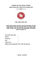Tiểu luận phép biện chứng và kinh tế Độc lập