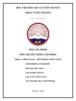 Báo cáo nhóm môn truyền thông vận Động nhóm 3 green flag   tiên phong sống xanh, hành Động vì trái Đất