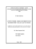 Luận văn a study on theme rheme and cohesive ties in the short story the last leaf by o’henry