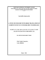 Luận văn a study on english vietnamese translation of compound nouns in information technology