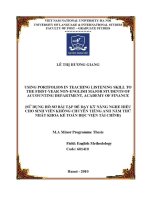 Luận văn using portfolios in teaching listening skill to the first year non english major students of accounting department acedemy of finance