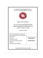 Tiểu luận cuối kỳ Đề tài ứng dụng mô hình rfm trong phân tích phân khúc khách hàng tại công ty sản xuất xe Đạp