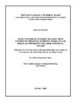 Luận văn effectiveness of guessing meaning from context in improving students' word attack skills at university of labor and social affairs