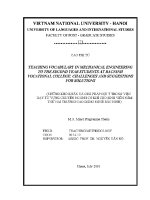 Luận văn teaching vocabulary in mechanical engineering to the second year students at bacninh vocational college