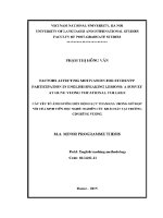 Luận văn factors affecting motivation for students’ participation in english speaking lessons