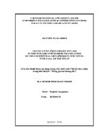 Luận văn translation procedures applied in the english vietnamese translation of the conceptual metaphors in the novel the call of the wild