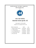 Bài tập nhóm thanh toán quốc tế