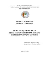 THIẾT KẾ HỆ THỐNG XỬ LÝ BỤI XI MĂNG CỦA NHÀ MÁY XI MĂNG CẨM PHẢ LƯU LƯỢNG 12000 M3/H