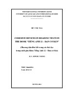 Luận văn cohesive devices in reading texts in the book tiếng anh 12 ban cơ bản