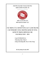 Tiểu Luận Tác Động Của Chỉ Số Năng Lực Cạnh Tranh Cấp Tỉnh Đến Tăng Trưởng Kinh Tế Vùng Kinh Tế Trọng Điểm Bắc Bộ Giai Đoạn 2013 – 2023.Pdf