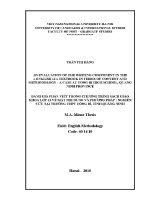 Luận văn an evaluation of the writing component in the english 12 textbook in terms of content and methodology