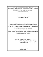 Luận văn an investigation into students’ perception of intercultural communication competence at a vietnamese university