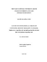 Luận văn a study on intonation as a means of conveying deontic modality in english